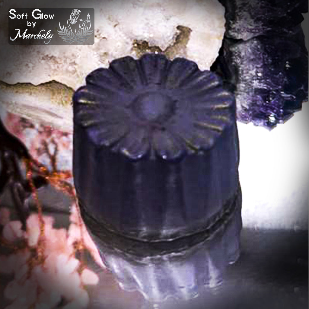 Small Margarita soap made with lavender essential oil and mica dye